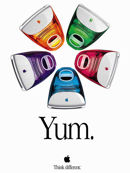 apple g4 pubblicità iconica epoca - yum think different